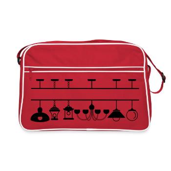 Kollektion von Pendelleuchten und Leuchten - Retro Tasche - Rot/Weiß - Vorne