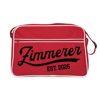 Carpenter 2026 Occupation Carpentry Apprentice Apprentice - Retro Bag - red/white - Front