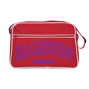 Collège de Design de Hambourg, Allemagne - Sac Retro - rouge/blanc - Devant