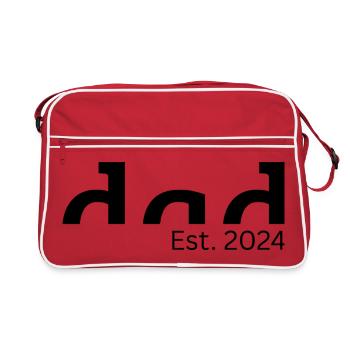 Fondation de papa en 2024 - Cadeau pour les futurs pères - Sac Retro - rouge/blanc - Devant