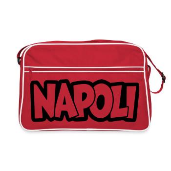 Napoli lettering - Retro Bag - red/white - Front