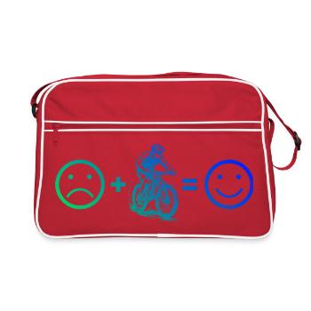 Conception simple et intemporelle du VTT - Sac Retro - rouge/blanc - Devant
