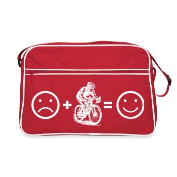Conception de vélo de route compact pour vélo de route - Sac Retro - rouge/blanc - Devant
