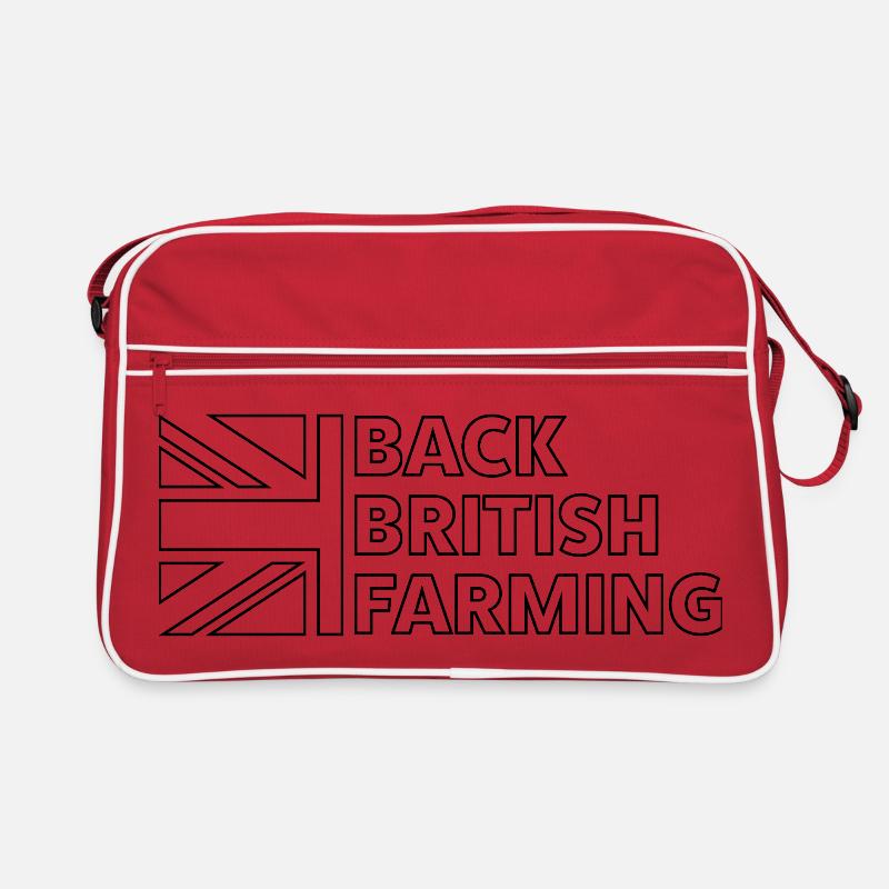Back British Farming Logo Retro Bag
