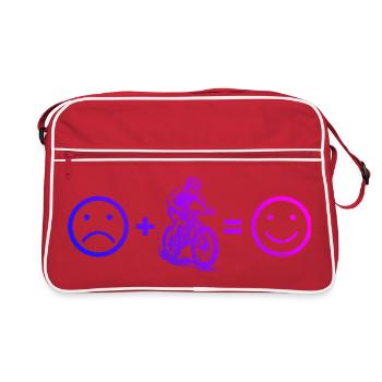 Œuvres d’art propres sur le VTT - Sac Retro - rouge/blanc - Devant