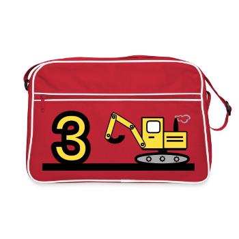 Excavator - Retro Bag - red/white - Front