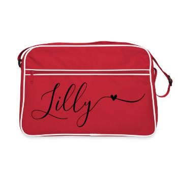 Lilly Name First Name Decorative - Retro Bag - red/white - Front
