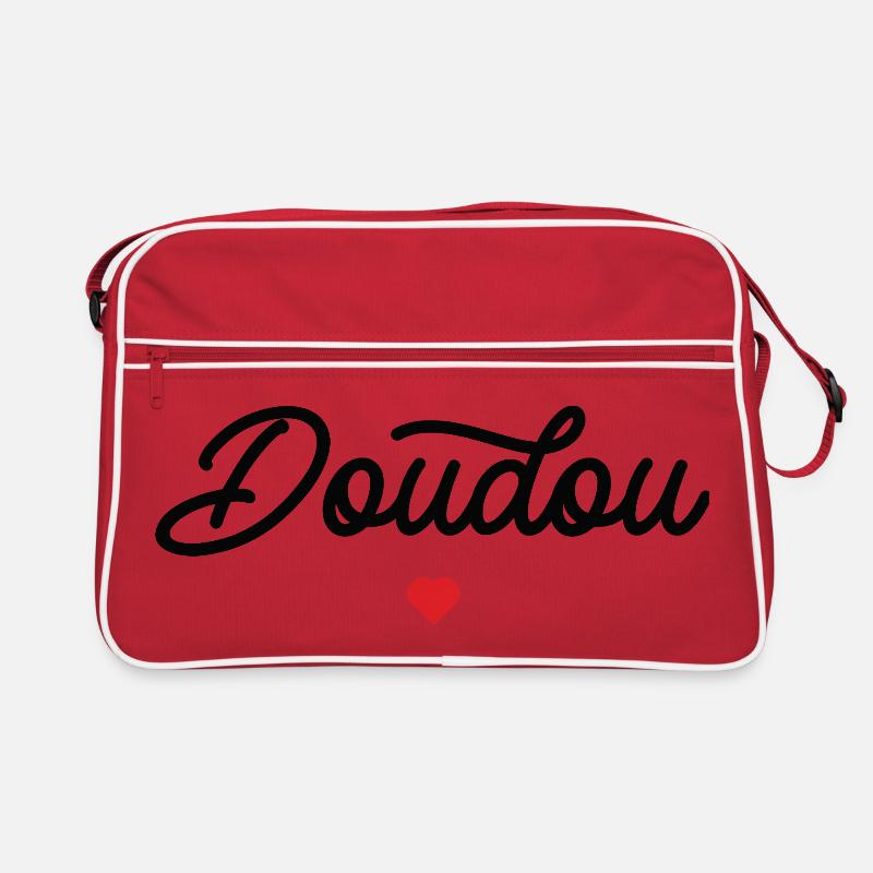 Doudou Coeur Script Noir Sac Retro