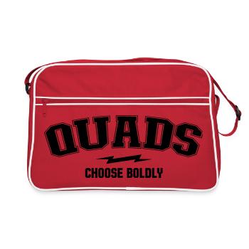Varsity Arch – Quads-Abteilung - Retro Tasche - Rot/Weiß - Vorne