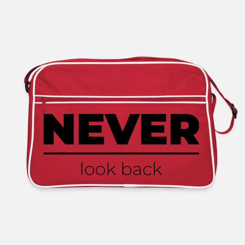Never look back | Motivational Statement Retro Bag