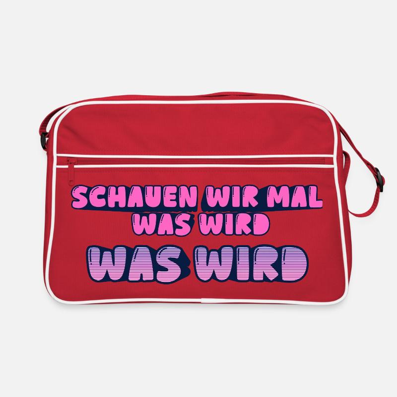 Schauen wir mal was wird - was wird Retro Tasche