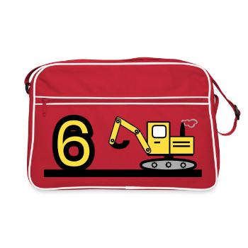 Excavatrice - Sac Retro - rouge/blanc - Devant