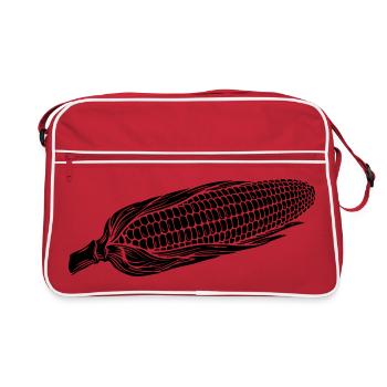 Corn on Cob Silhouette - Retro Bag - red/white - Front