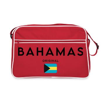Bahamian pride, minimalist sleek design - Retro Bag - red/white - Front