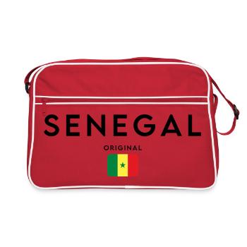 Senegalese pride, minimalist sleek design - Retro Bag - red/white - Front