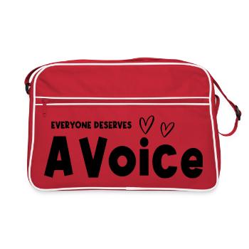 Tout le monde mérite un orthophoniste en orthophonie vocale - Sac Retro - rouge/blanc - Devant