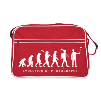 Entwicklung der Fotografie - Retro Tasche - Rot/Weiß - Vorne