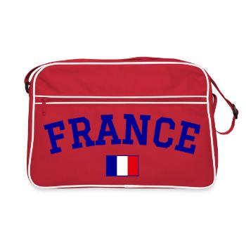 France Flag Design Blue - Retro Bag - red/white - Front