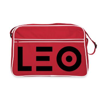 Prénom Leo - Sac Retro - rouge/blanc - Devant