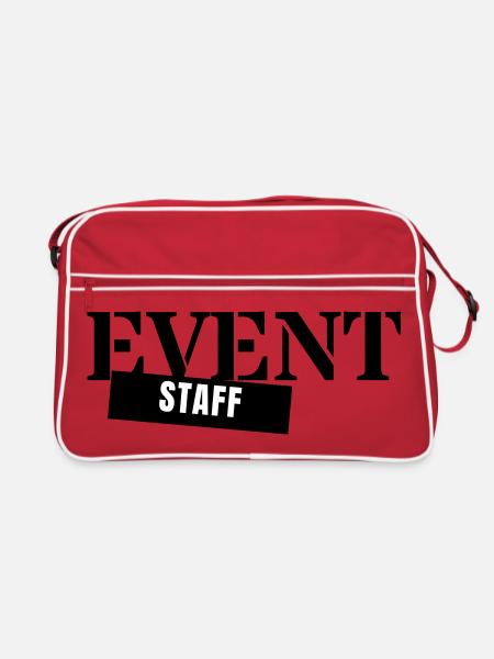 Event Staff - Crew Personnel Event Team - Retro Bag - red/white - Front