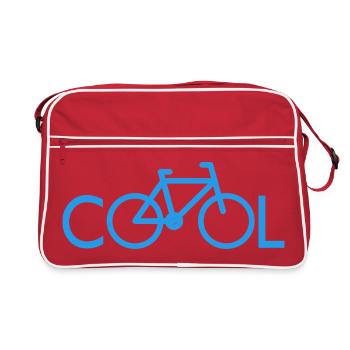 Bicycle Cool Saying Gift Wheel - Retro Bag - red/white - Front