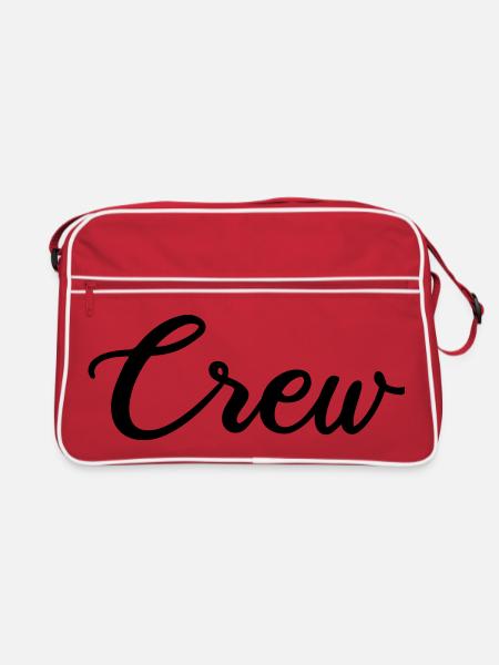 crew_schrift - Retro Bag - red/white - Front
