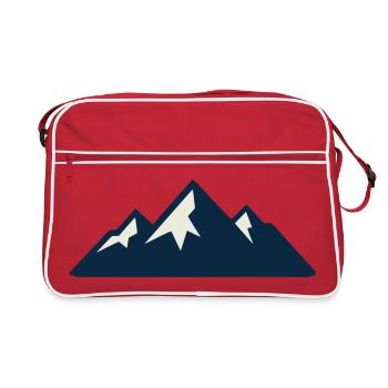 Silhouette des montagnes - Sac Retro - rouge/blanc - Devant