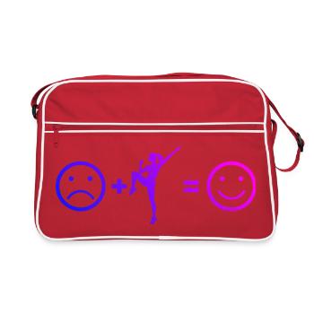 Cardio-Workout Geschenk für eine Aerobic-Trainerin - Retro Tasche - Rot/Weiß - Vorne
