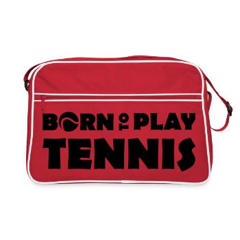 Born to play Tennis - Retro Tasche - Rot/Weiß - Vorne