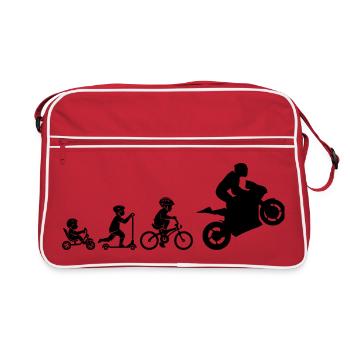 MOTORCYCLE EVOLUTION - Retro Bag - red/white - Front