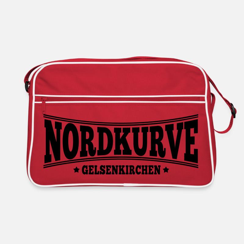 Nordkurve Gelsenkirchen | Farbe änderbar - Retro Tasche - Rot/Weiß