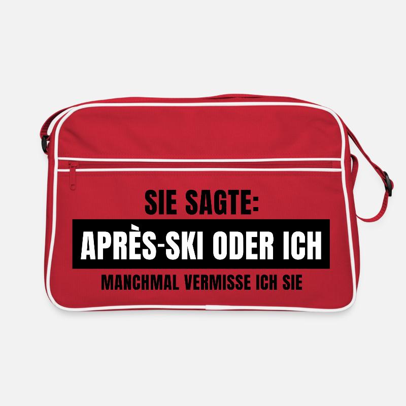 Sie sagte Apres Ski oder ich Party lustig Design Retro Tasche