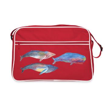 Wale Panorama Becher - Retro Tasche - Rot/Weiß - Vorne