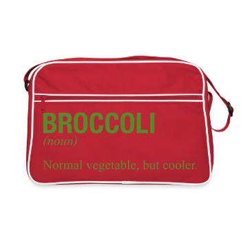 BROCCOLI Brokkoli - Retro Tasche - Rot/Weiß - Vorne