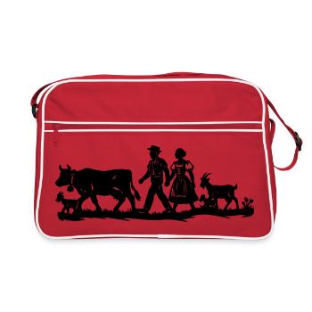 Alpaufzug_1_black_ - Sac Retro - rouge/blanc - Devant
