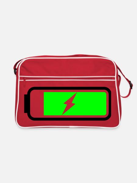 Battery charging - Retro Bag - red/white - Front