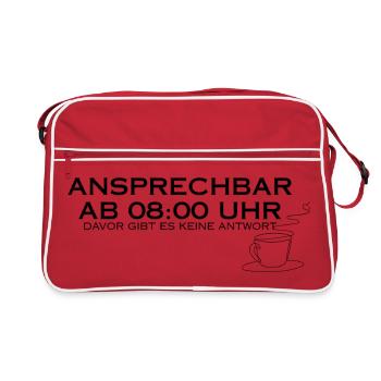 Available from 08:00 a.m. - Retro Bag - red/white - Front