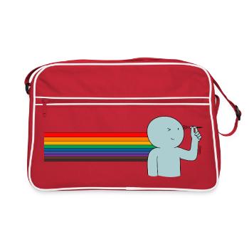 Fléchettes et Vibrations arc-en-ciel - Sac Retro - rouge/blanc - Devant
