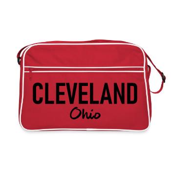 Cleveland - Ohio - États-Unis - États-Unis d’Amérique - Sac Retro - rouge/blanc - Devant