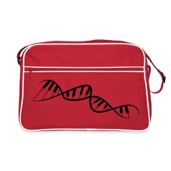 Musik Klavier Dna Piano Musikinstrument - Retro Tasche - Rot/Weiß - Vorne