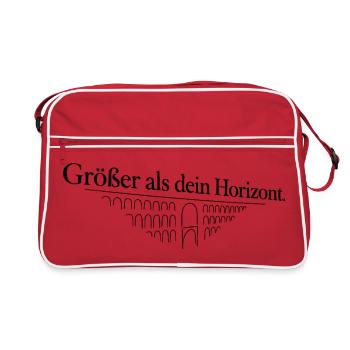 Vogtland - Göltzschtalbrücke - Retro Tasche - Rot/Weiß - Vorne
