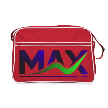 T-shirt du logo dégradé d’ondes MAX - Sac Retro - rouge/blanc - Devant