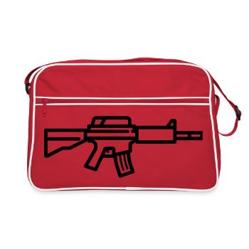 Submachine gun - Retro Bag - red/white - Front