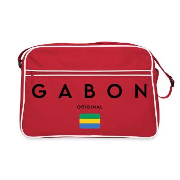 Gabonese pride, minimalist sleek design - Retro Bag - red/white - Front