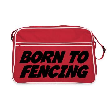Né pour l'escrime : design dynamique et moderne - Sac Retro - rouge/blanc - Devant