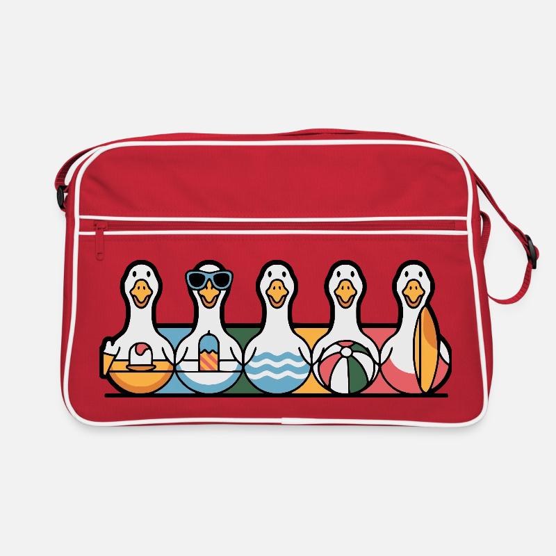 Rangée d’oies d’été Sac Retro