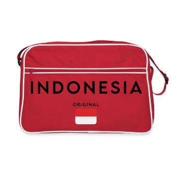Fierté indonésienne, design minimaliste et élégant - Sac Retro - rouge/blanc - Devant