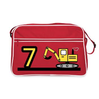 Excavatrice - Sac Retro - rouge/blanc - Devant