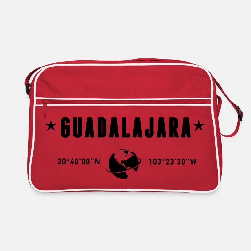 Guadalajara Mexico Coordinates Planet Earth Retro Bag
