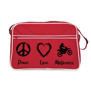 Amour du motocross - Sac Retro - rouge/blanc - Devant
